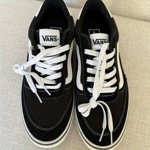 Vans Black and White Old Skool Low-Top Sneakers